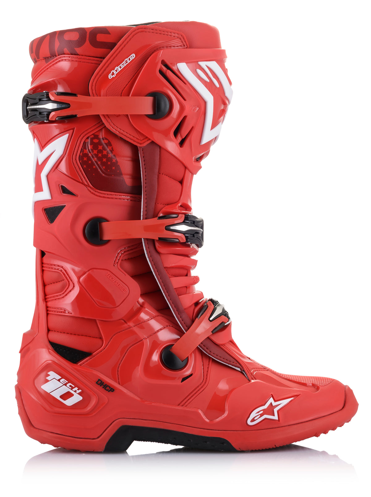 Alpinestars Tech 10 Offroad Motorcycle Boots Size 12, Red