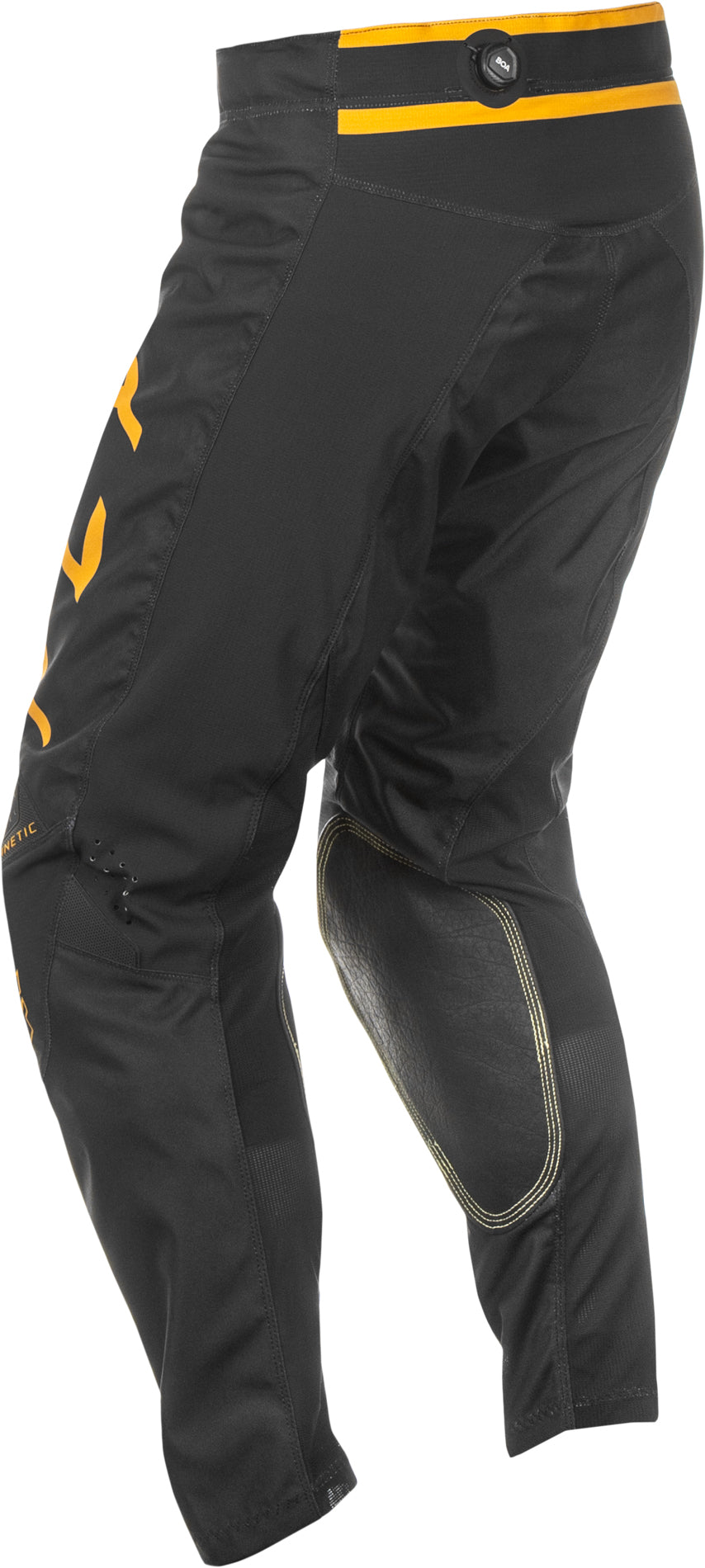Fly Racing Kinetic Center Offroad Pants for Men - Black/Gold, Size US 28