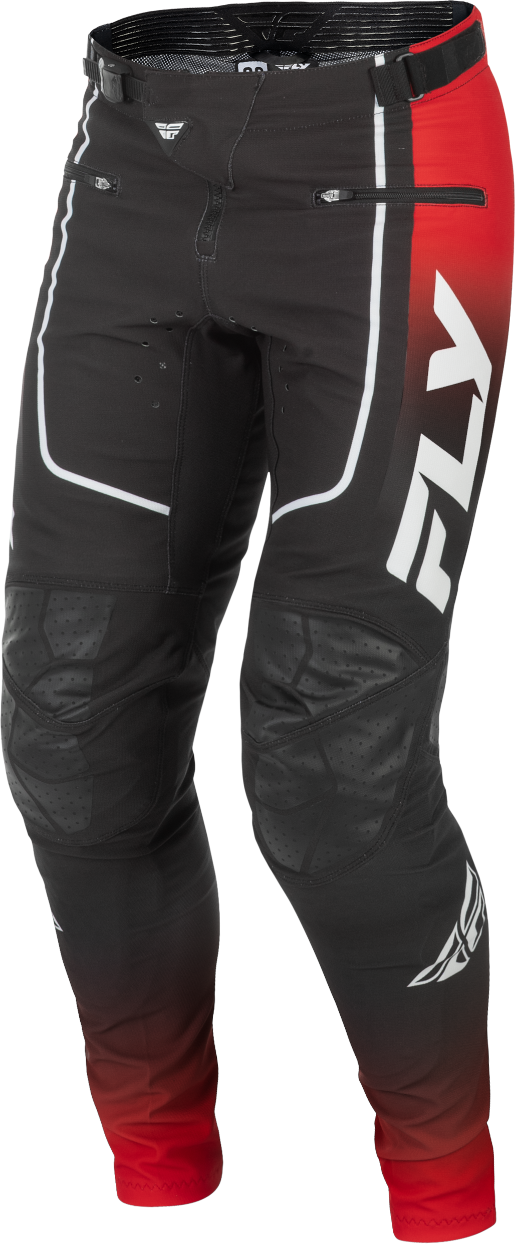 Fly Racing Rayce Bicycle Pants for Men – Red/Black/White, Size US 34