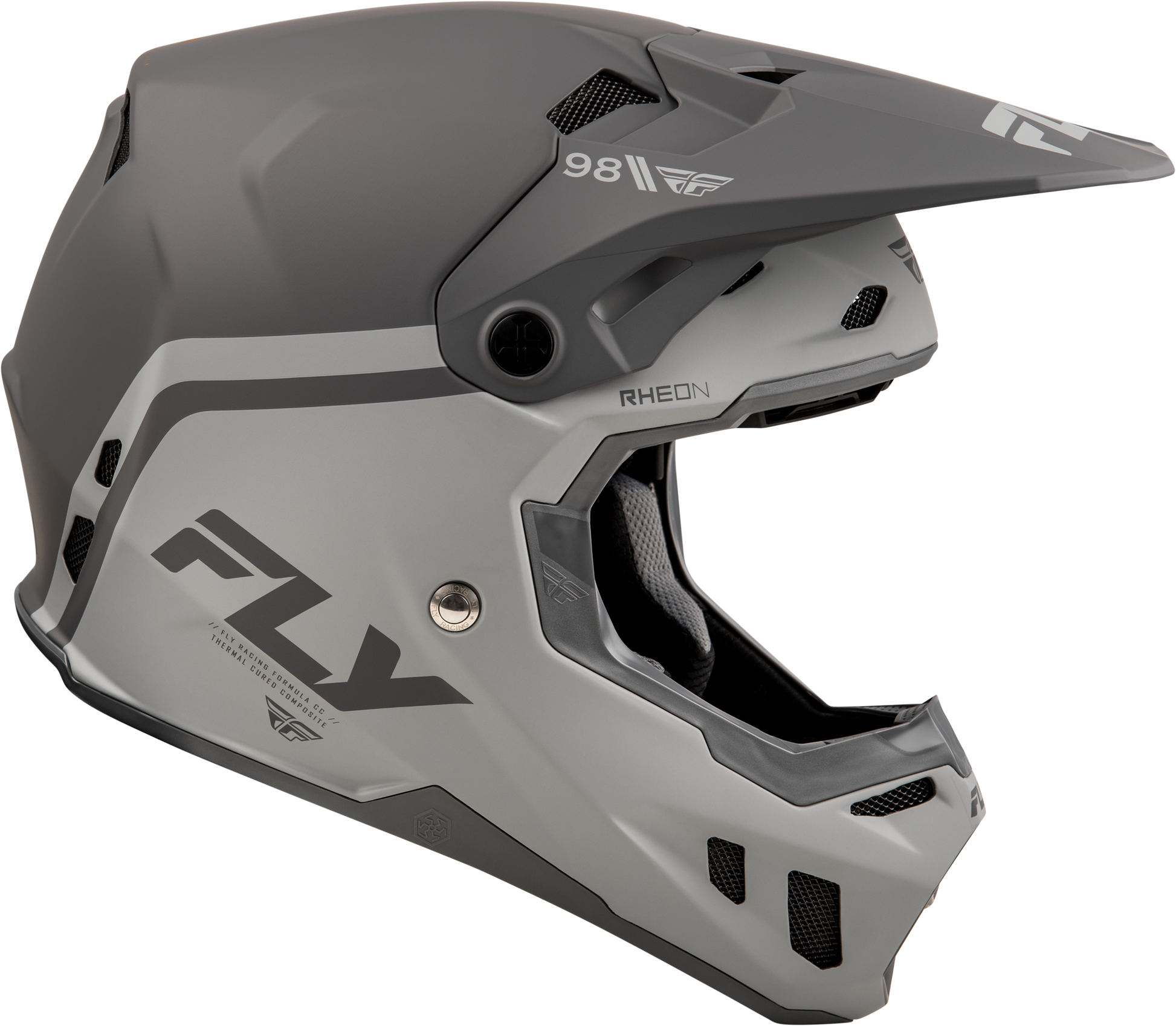 Fly Racing Formula CC Objective Helmet Matte Black/Grey X-Large – Offroad Full-Face Helmet with Advanced Impact Protection