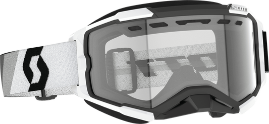 SCOTT Fury Snowcross Goggles Premium Black/White Clear - Snow Eyewear