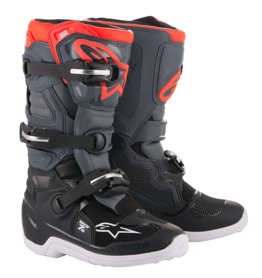 Alpinestars Youth Tech 7S Offroad Boots Grey/Red Size 6
