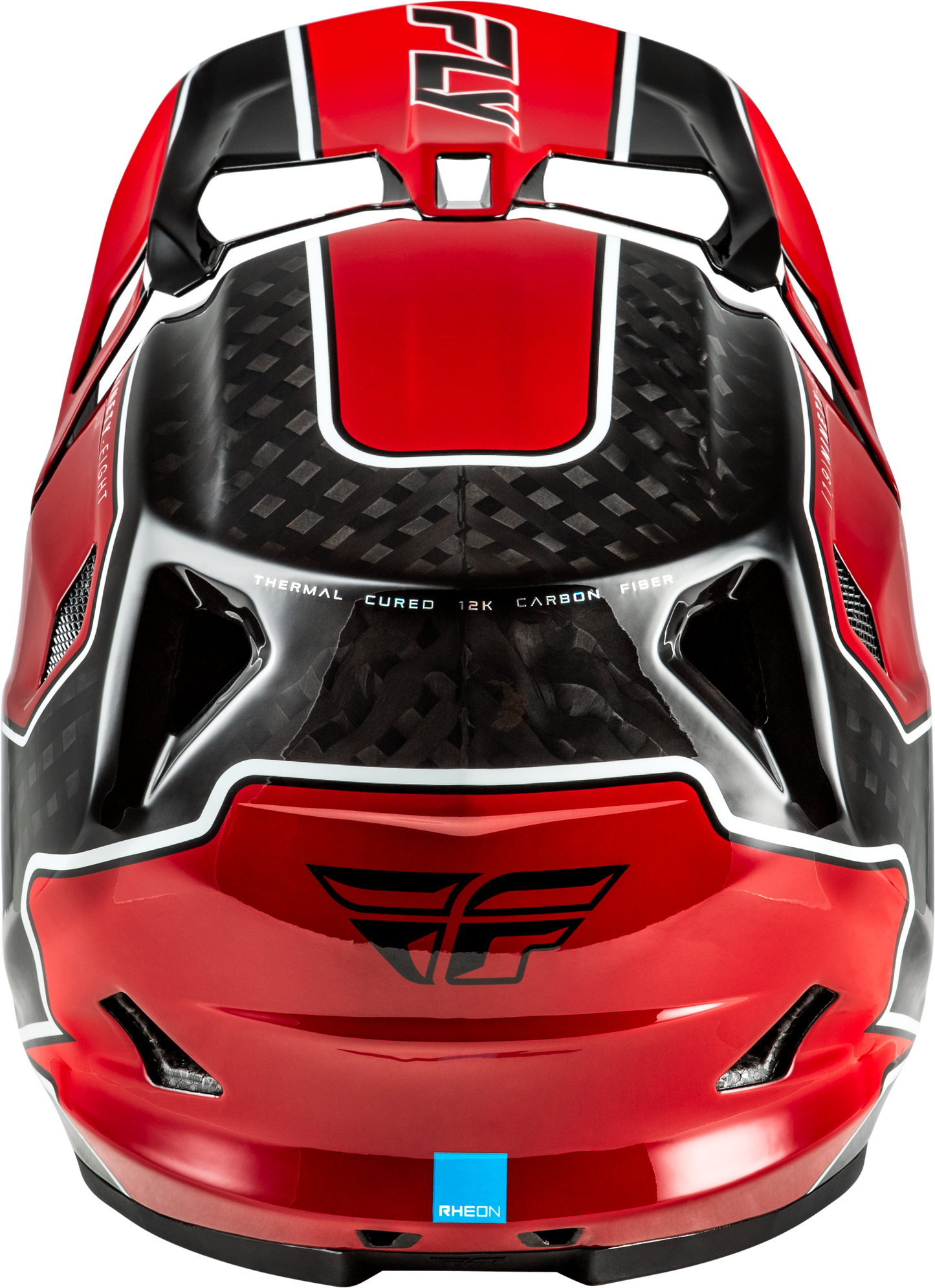 Fly Racing Werx R Flow Carbon Helmet - Black Carbon/Red, Medium