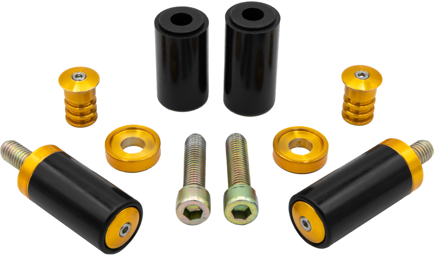 Santoro Fabworx SF70013E Replacement Sliders for Crash Bar in Gold - V-Twin Motorcycle Body Accessory
