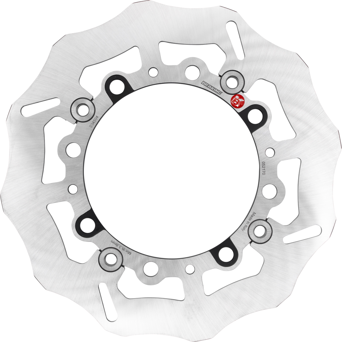 BRAKING S34504 Rear Semi Floating Brake Rotor for Offroad Honda CRF450 R Models