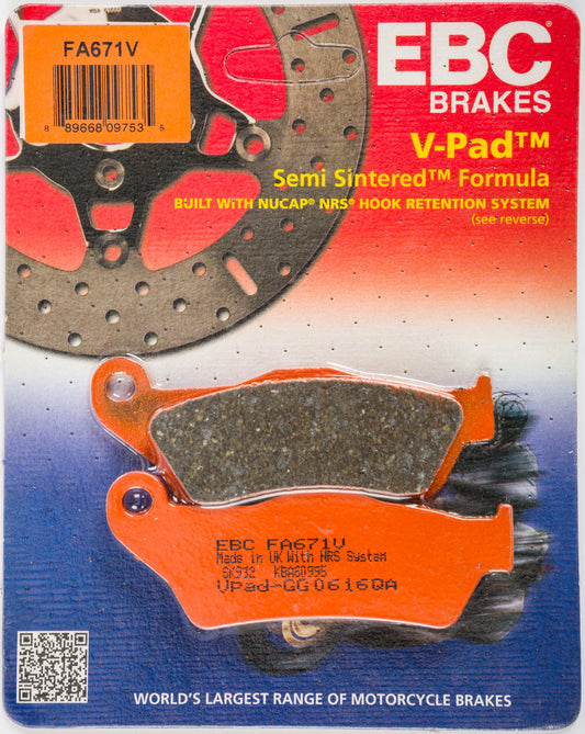 EBC Brakes FA671V Semi Sintered V Series Brake Pads for BMW K1200 Models