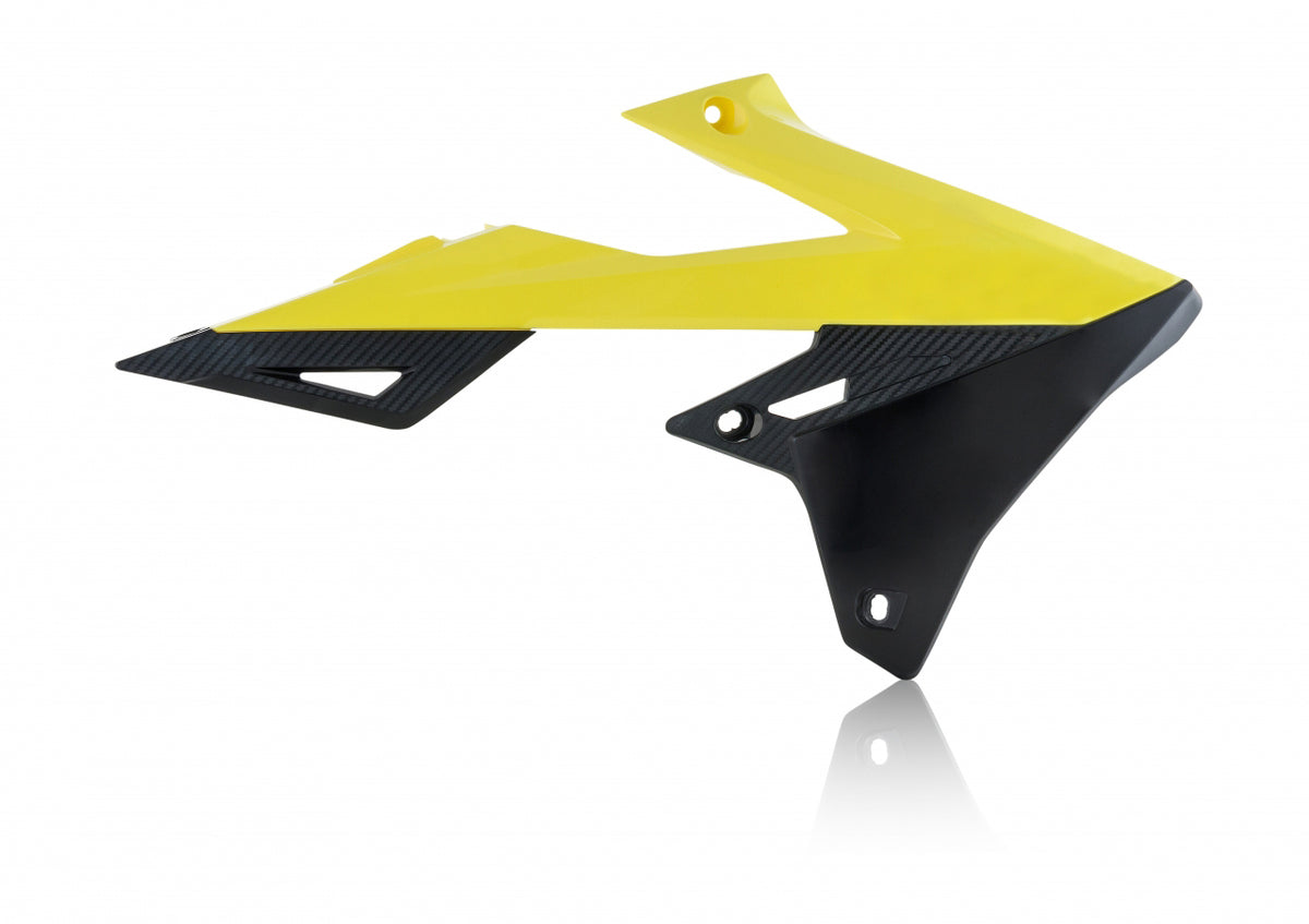 ACERBIS Radiator Shrouds for Suzuki RM-Z450 and RM-Z250 – Front Body Parts in Yellow/Black
