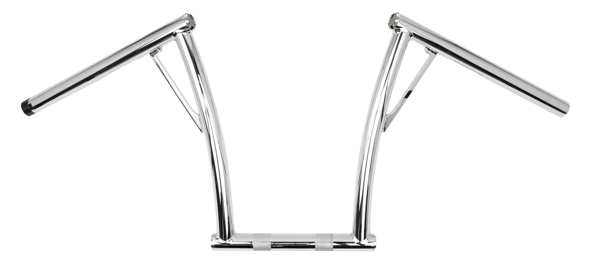 Burly Brand Viejo 12-Inch Chrome Ape Hanger Handlebars for Harley Davidson