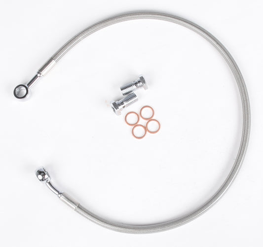 Streamline UNIV-R-22 Universal Rear Brake Line - 22 Inches with Braided Stainless Steel and Banjo Fittings