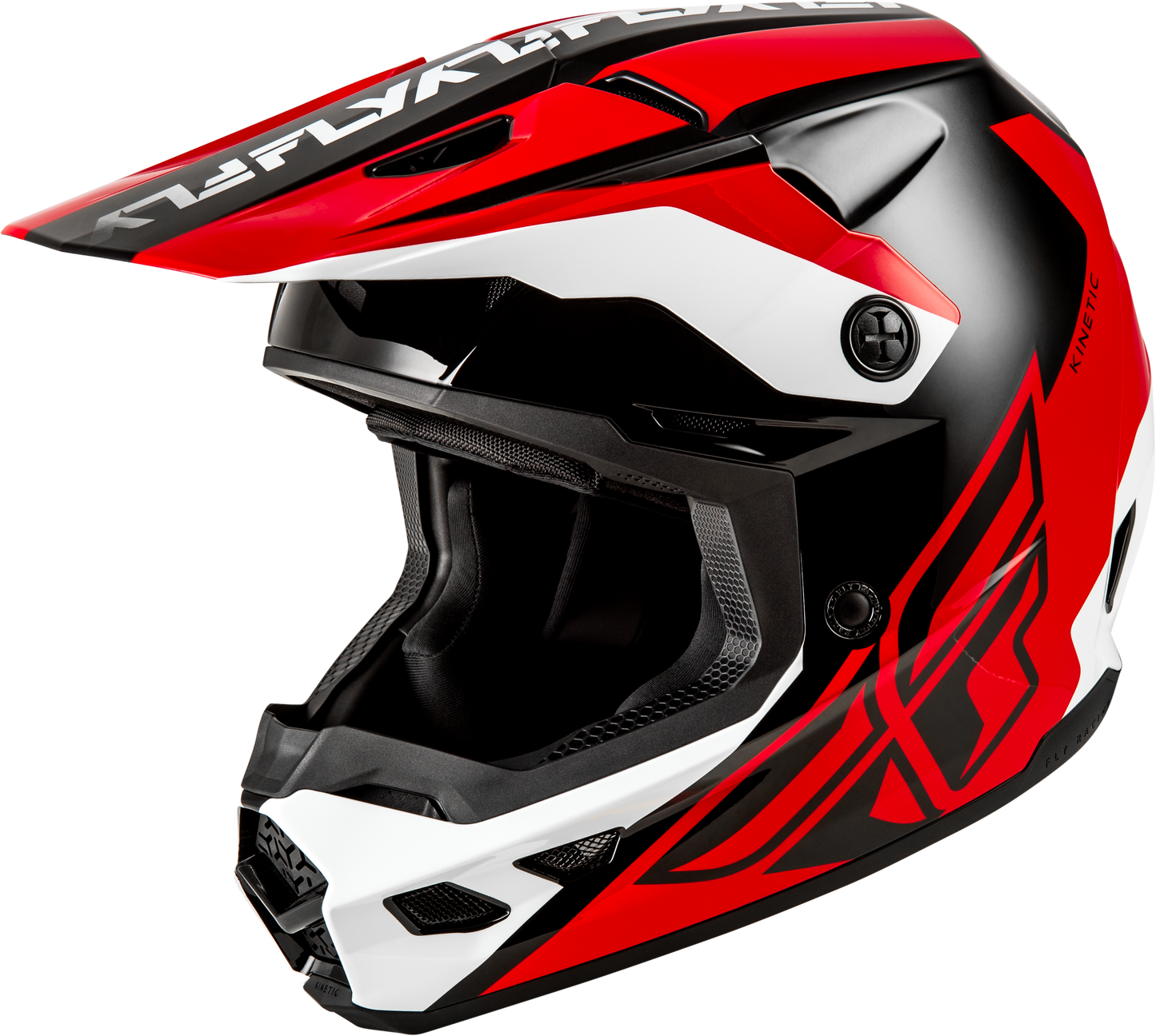 FLY Racing Kinetic Crest Helmet - Small, Red/Black/White Off-Road Motorcycle Helmet