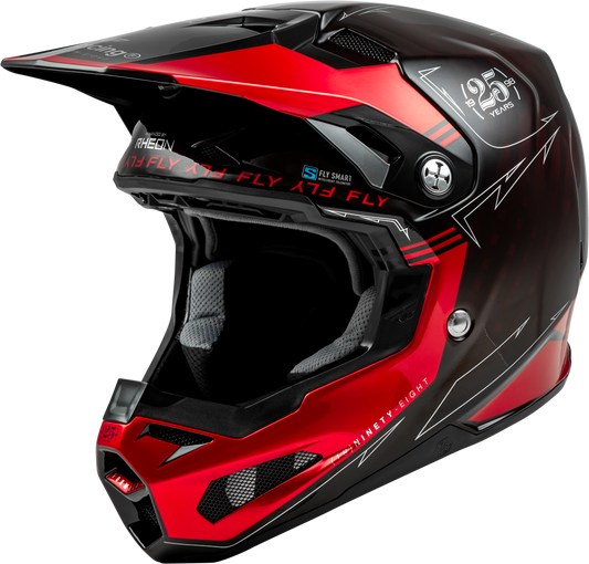 Fly Racing Youth Formula S Carbon Legacy Helmet - Black and Red, Large, Offroad Full-Face Design