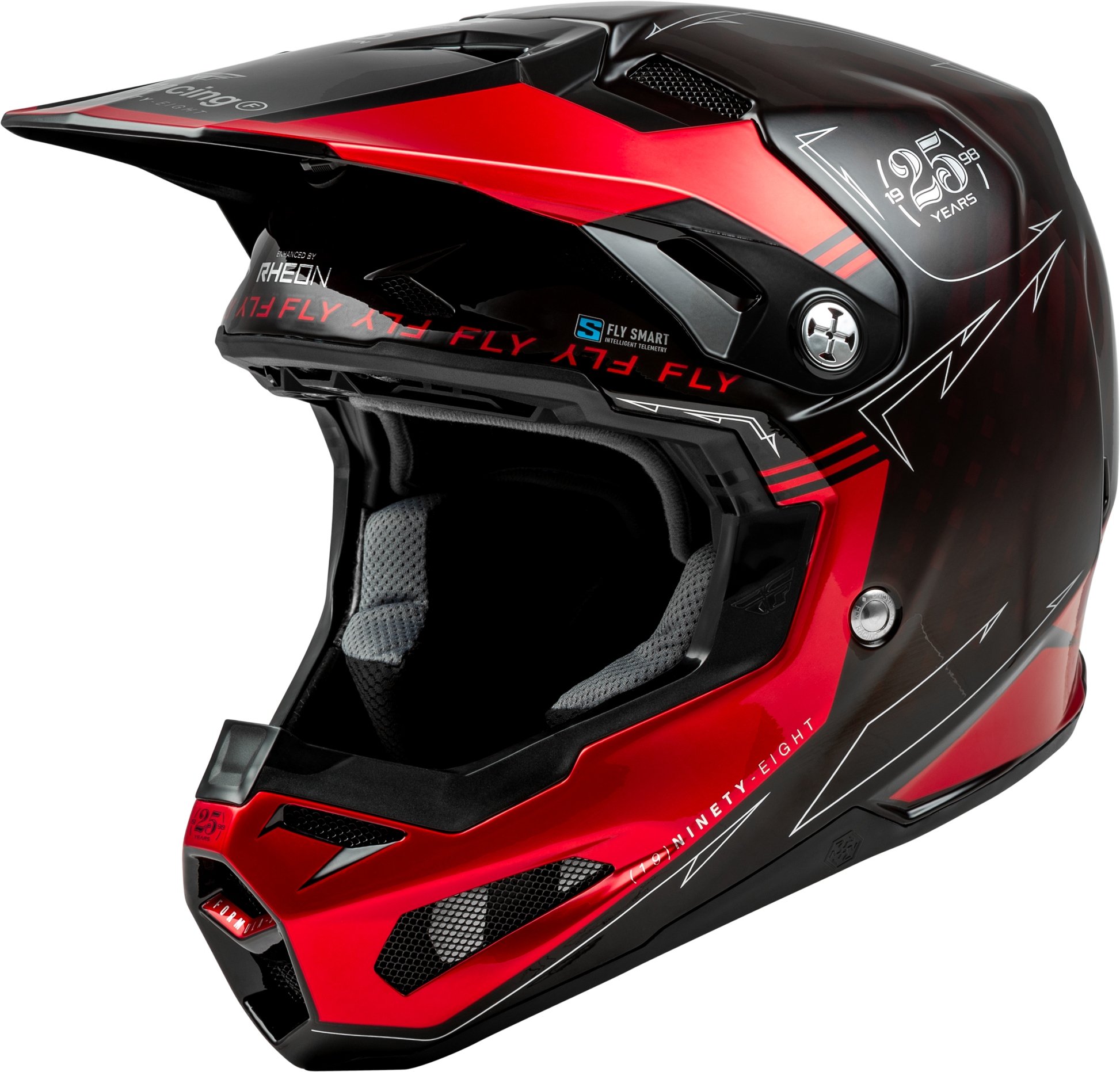 Fly Racing Formula S Carbon Legacy Helmet for Offroad - X-Small, Black/Red