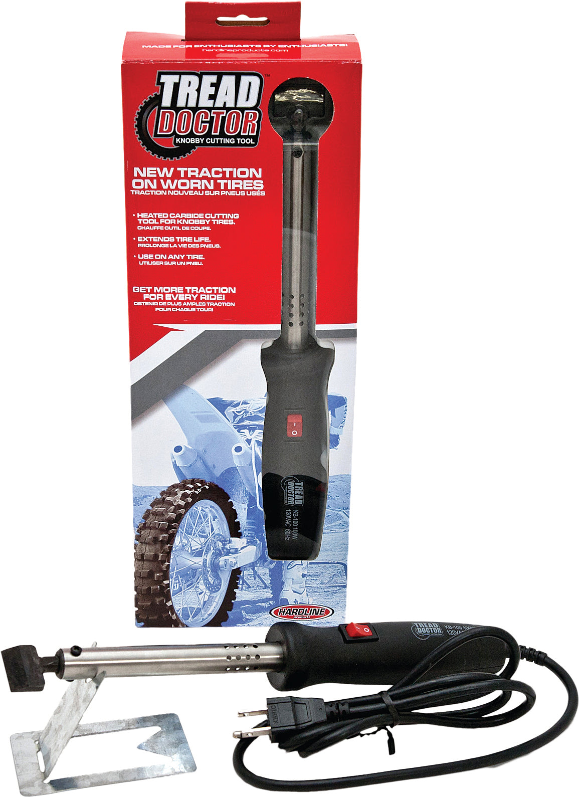 HARDLINE Tread Doctor TD-1 Tire Edge Resurfacing Tool for Knobby Tires