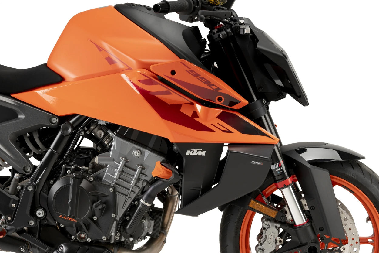 PUIG Downforce Side Spoilers for KTM - Matte Black Body Accessories