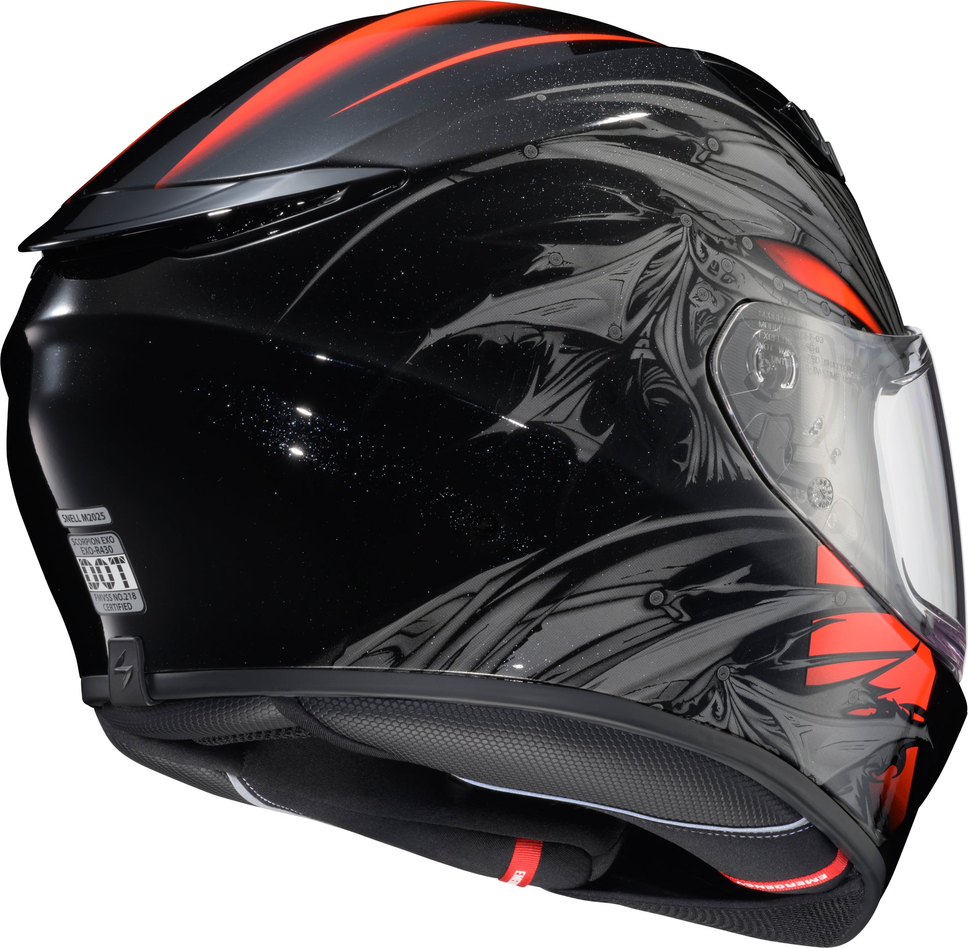 Scorpion EXO Exo R430 Full Face Helmet Black/Red 2X-Large - DOT & Snell Approved