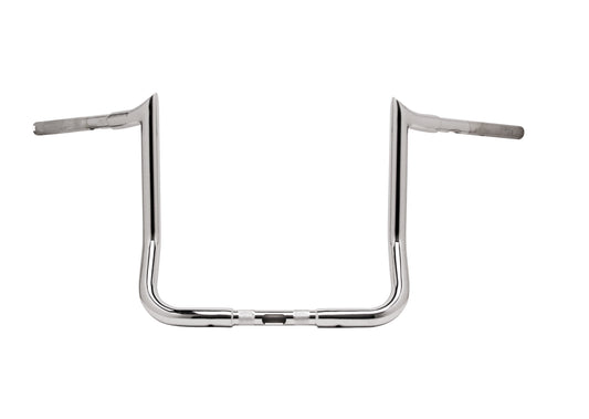 BAGGERNATION 10-inch Chrome Monkey Bagger Handlebars for Harley Davidson FLHR & FLHT Models
