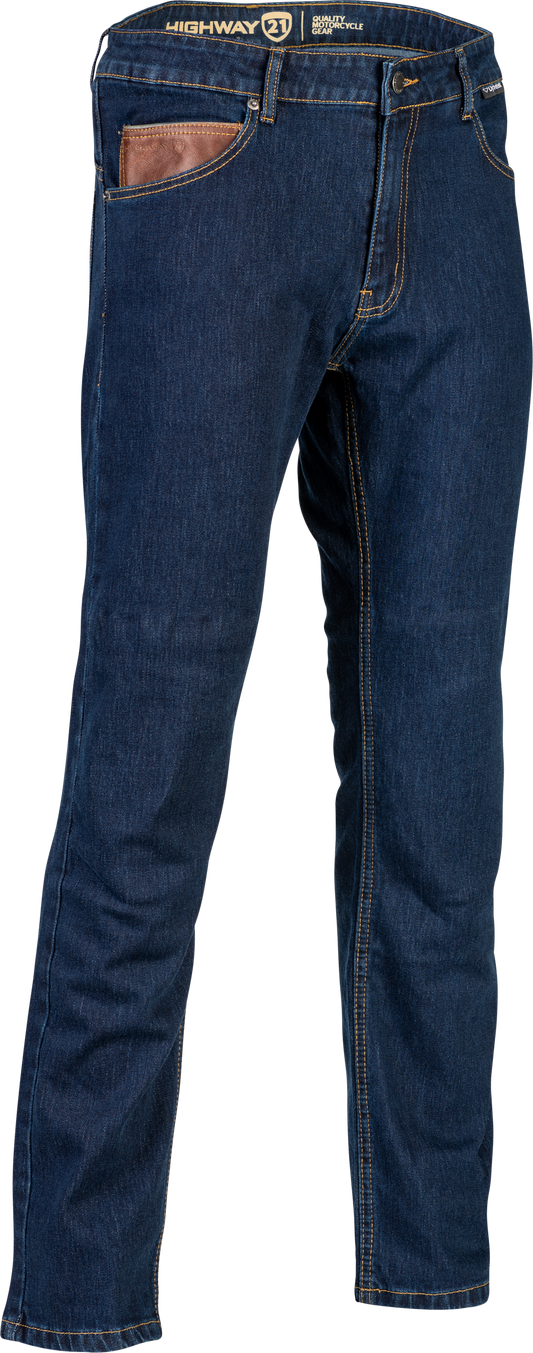 Highway 21 Stronghold Jeans Blue Size 36 Tall – Durable Riding Pants with Flex Armor and Dyneema Fiber