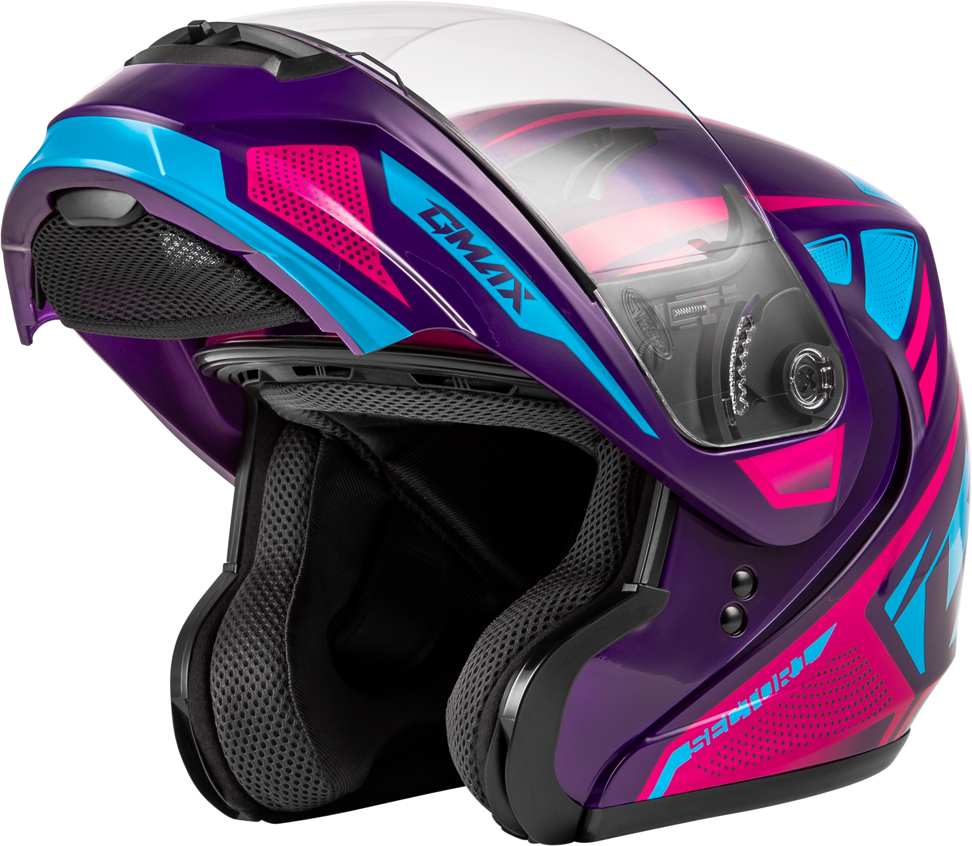 GMAX MD-04 Modular Helmet in Violet/Pink – X-Large for Street Riding