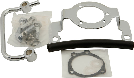 HardDrive Complete Mnt Kit Breather Tube Chrome for Harley-Davidson BigTwin 1993-2017