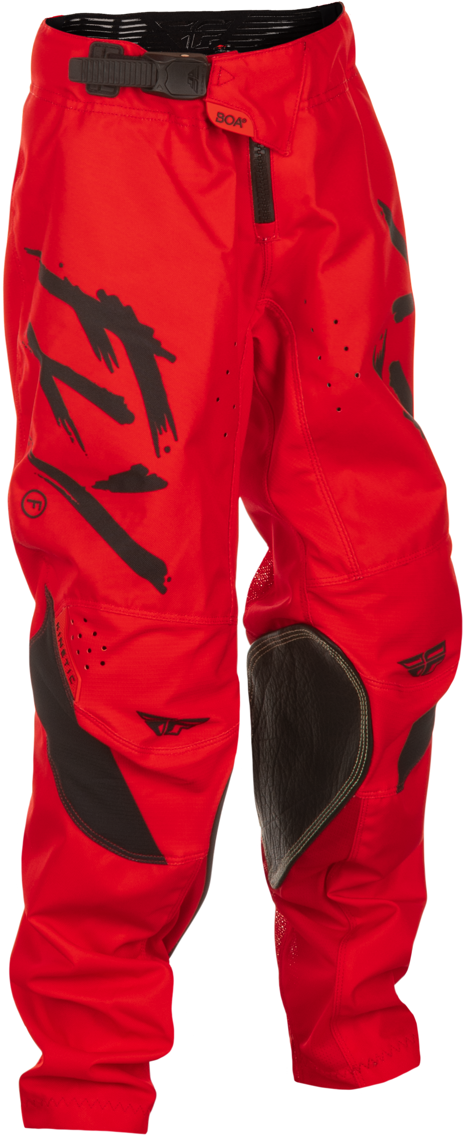 Fly Racing Kinetic Stoke Youth Offroad Pants in Red/Black, Size US 18