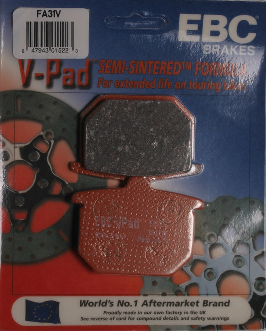 EBC Brakes FA31V V Series Brake Pads for Cruiser and Big Twin Motorcycles