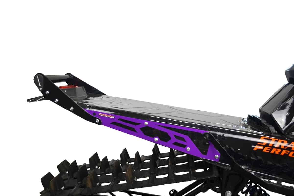 Straightline Hide 'N' Go Rear Bumper for Polaris 850 & 900 Pro-RMK Models - Black and Purple