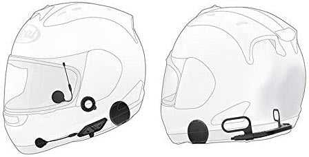 SENA 10U Bluetooth Communication System with Handlebar Remote for Arai Ff Helmets