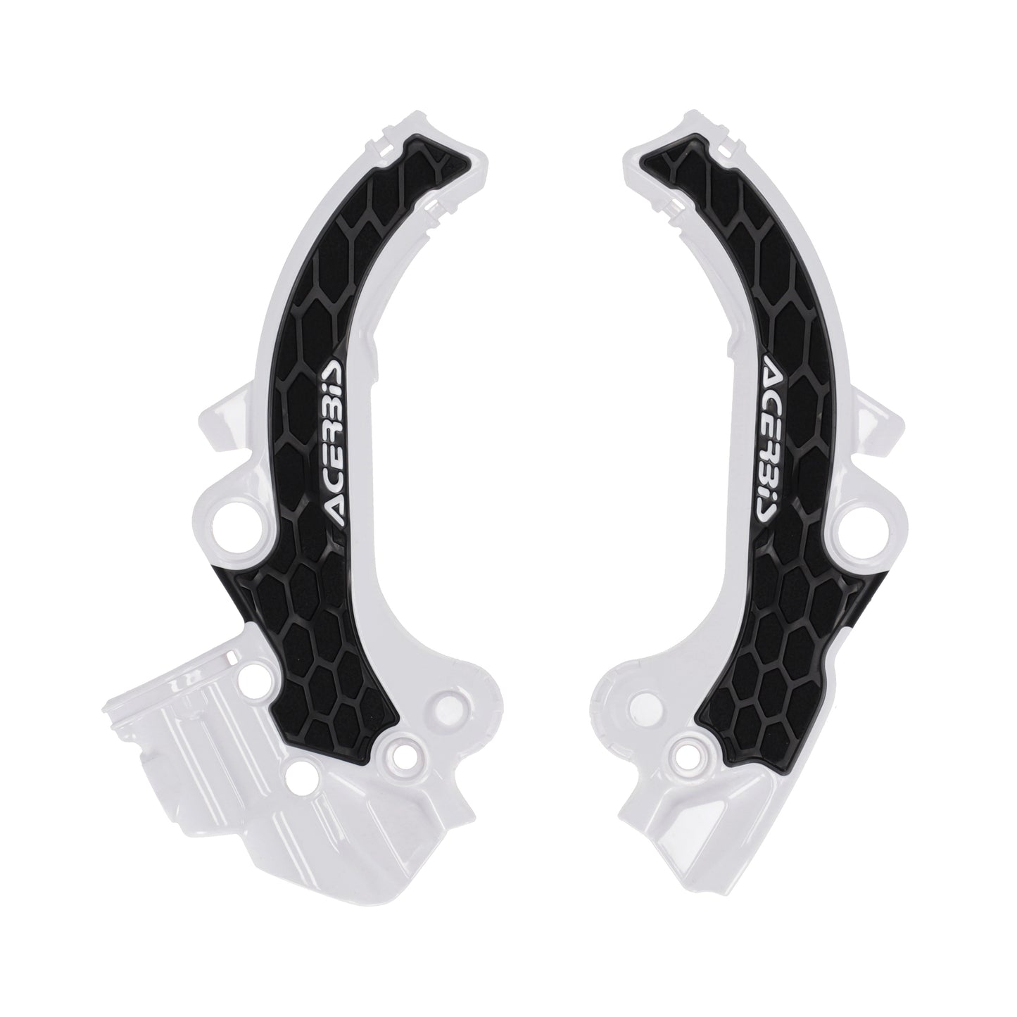 Acerbis X-Grip Frame Guards for Offroad Motorcycles - White/Black (Part Number 2985891035)