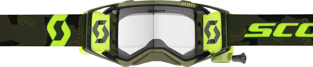 SCOTT Prospect Super WFS Offroad Goggle with Clear Lens and Neon Yellow Accents