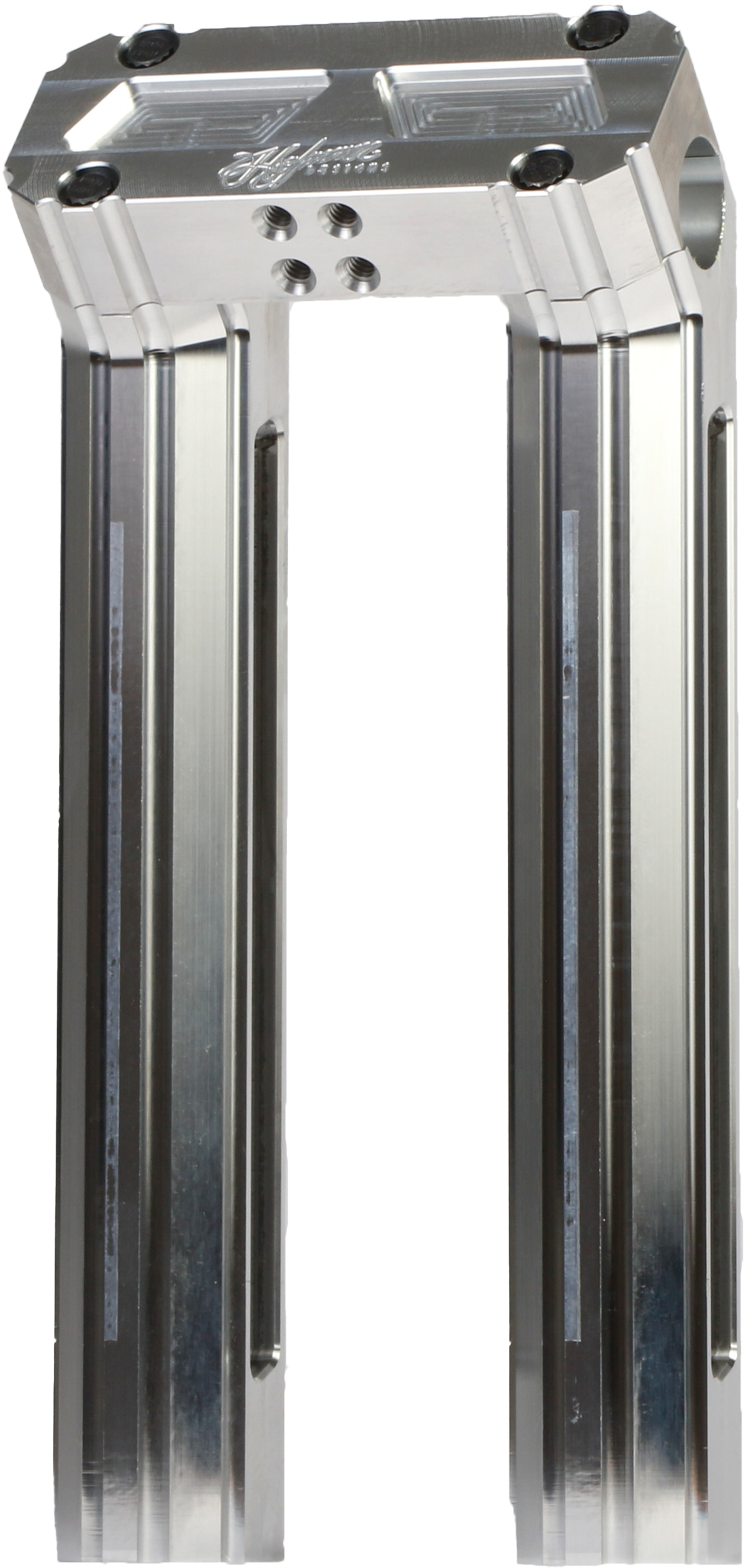 Hofmann Designs HDB-1006R 10-Inch Raw Billet Risers with 60 Degree Kickback for V-Twin Motorcycles