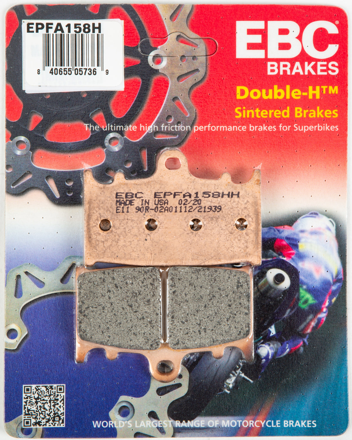 EBC Extreme Pro Brake Pads EPFA158HH for Kawasaki and Suzuki Motorcycles