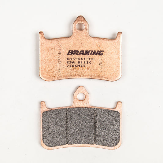 BRAKING Front Sintered Metal Brake Pad Set for Honda VTR1000 Super Hawk (1992-2005) | Model 756CM55