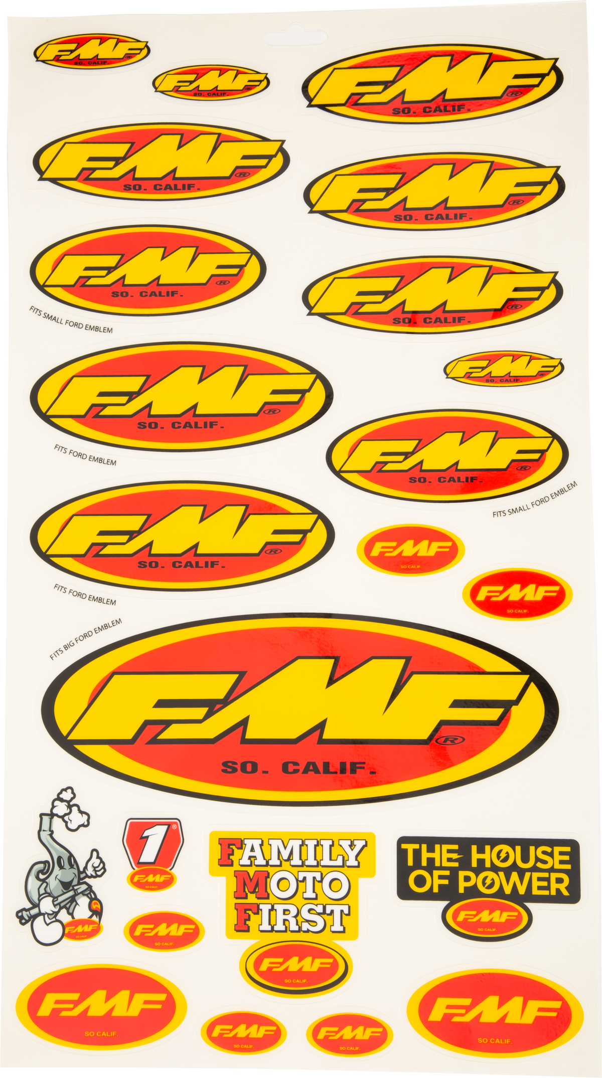 FMF Assorted Sticker Sheet Offroad Graphics and Decals Part 014800
