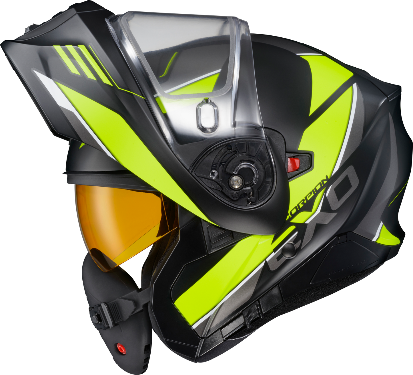 Scorpion EXO Exo GT930 Modular Cold Weather Helmet - Medium, Hi-Vis Yellow