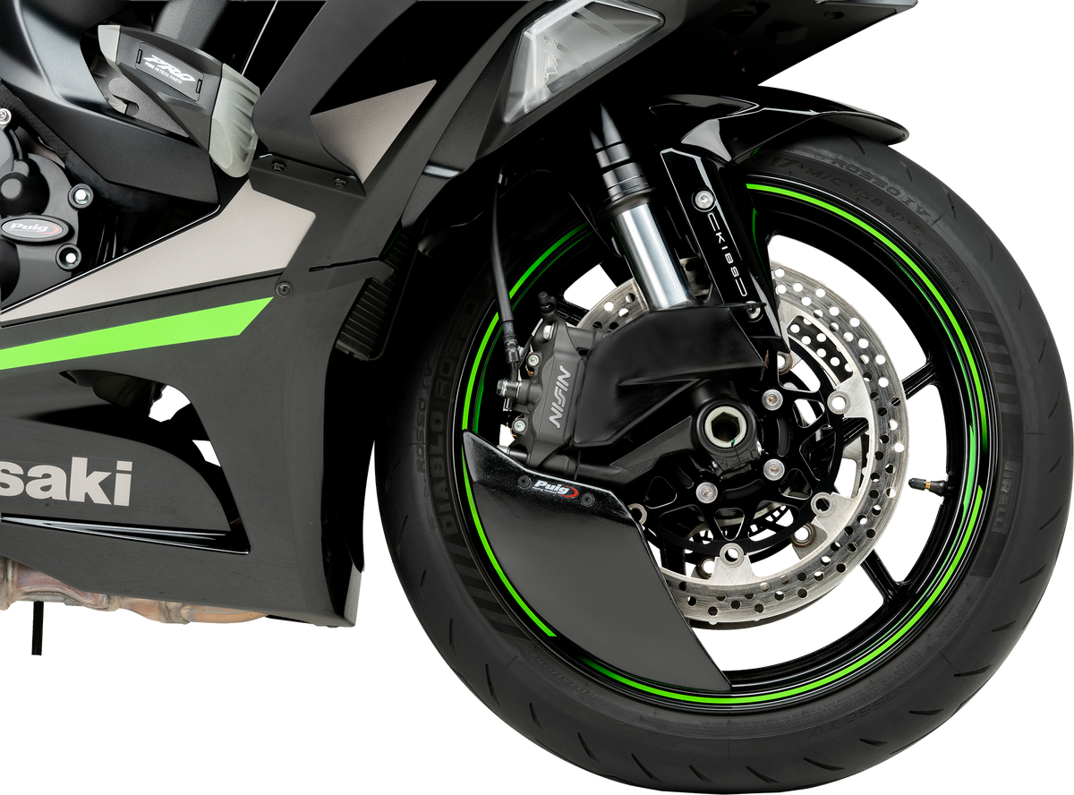 PUIG Brake Cooler 2.0 for Kawasaki - Matte Black (Part Number 22076J)