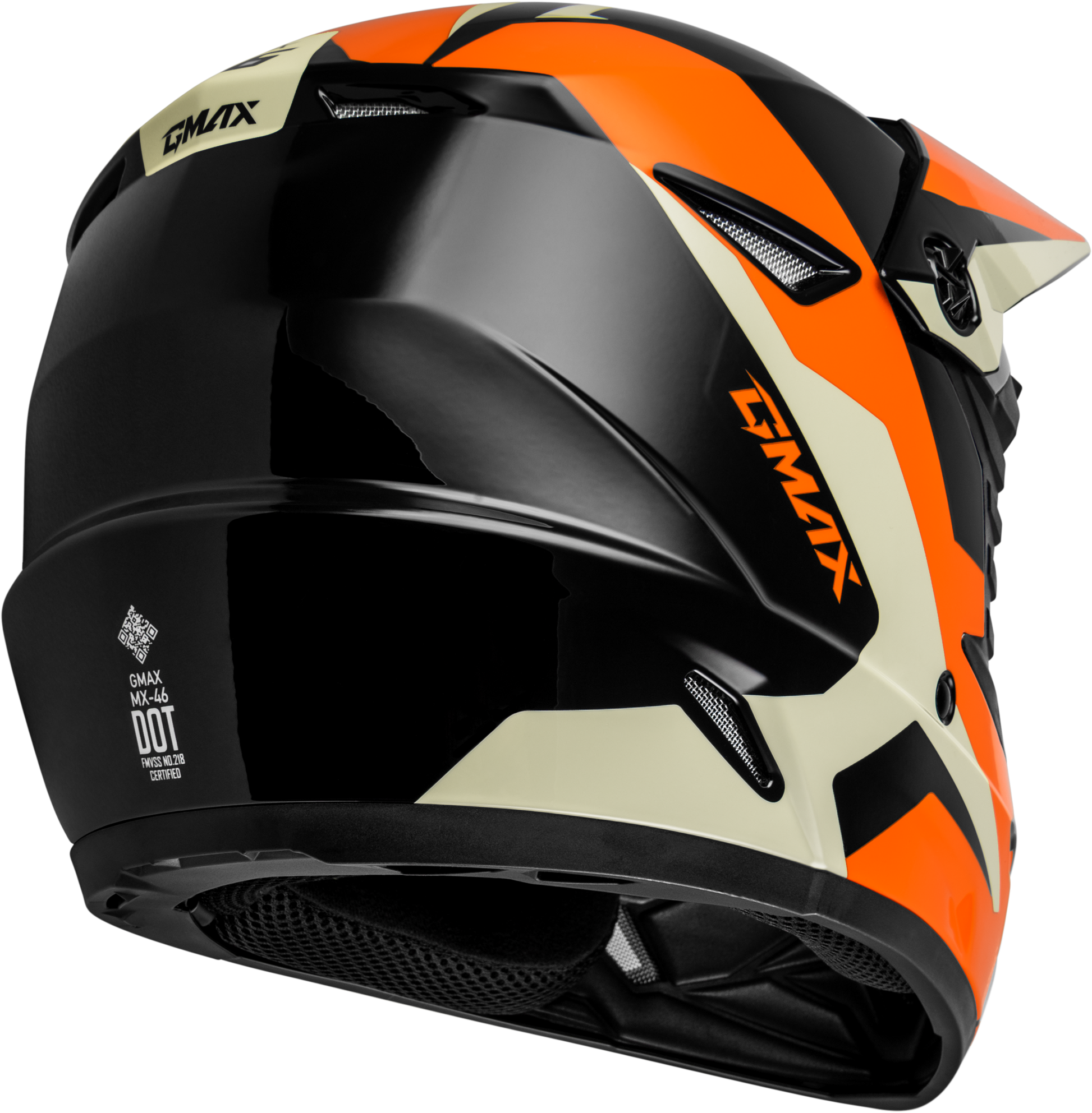 GMAX MX-46Y Cyclus Youth Off-Road Helmet in Black and Orange