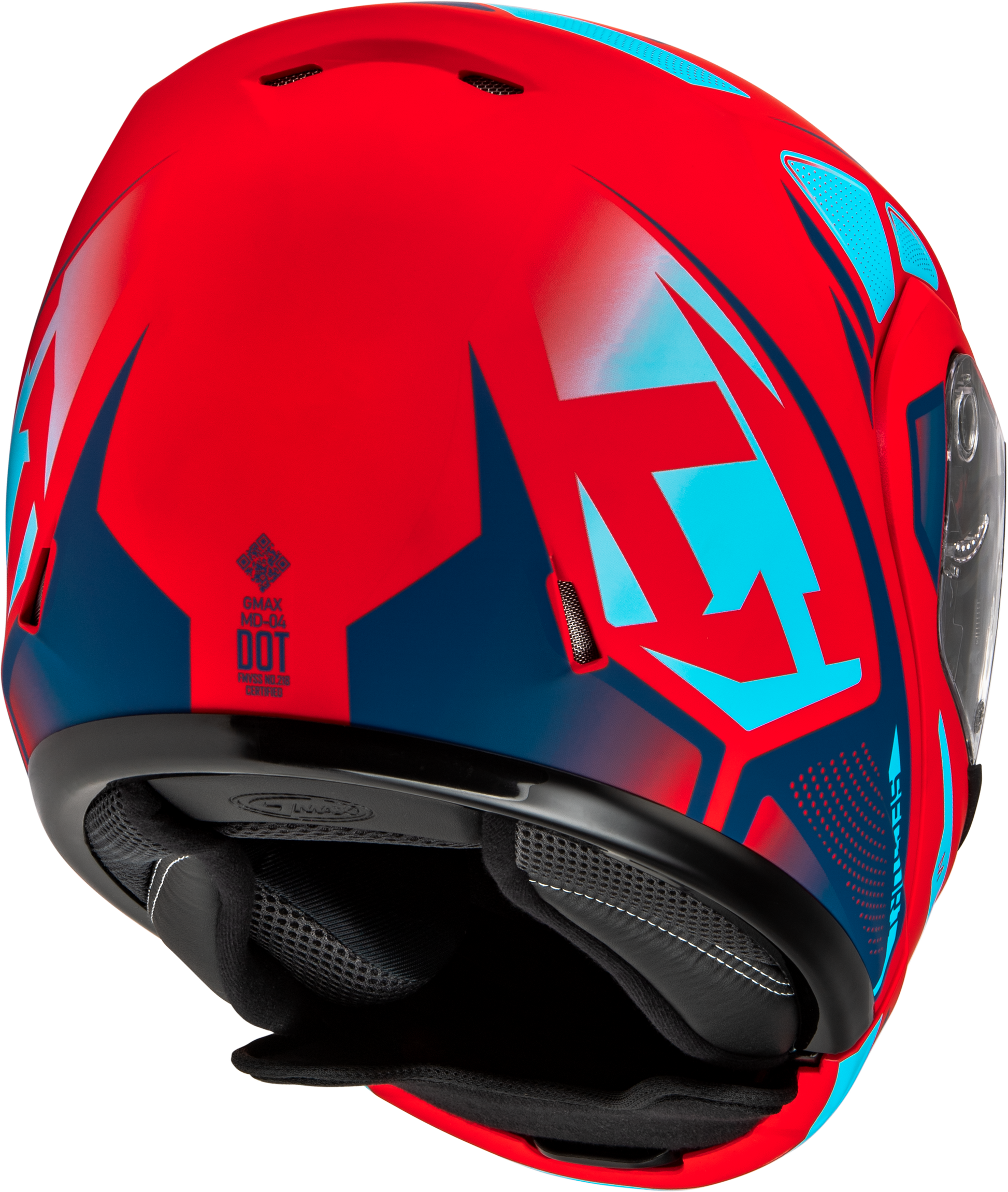 GMAX MD-04 Sector Modular Helmet – Red/Blue, 3X-Large for Street Riding