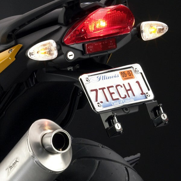 ZTechnik License Plate Bracket with Helmet Lock for BMW – Black