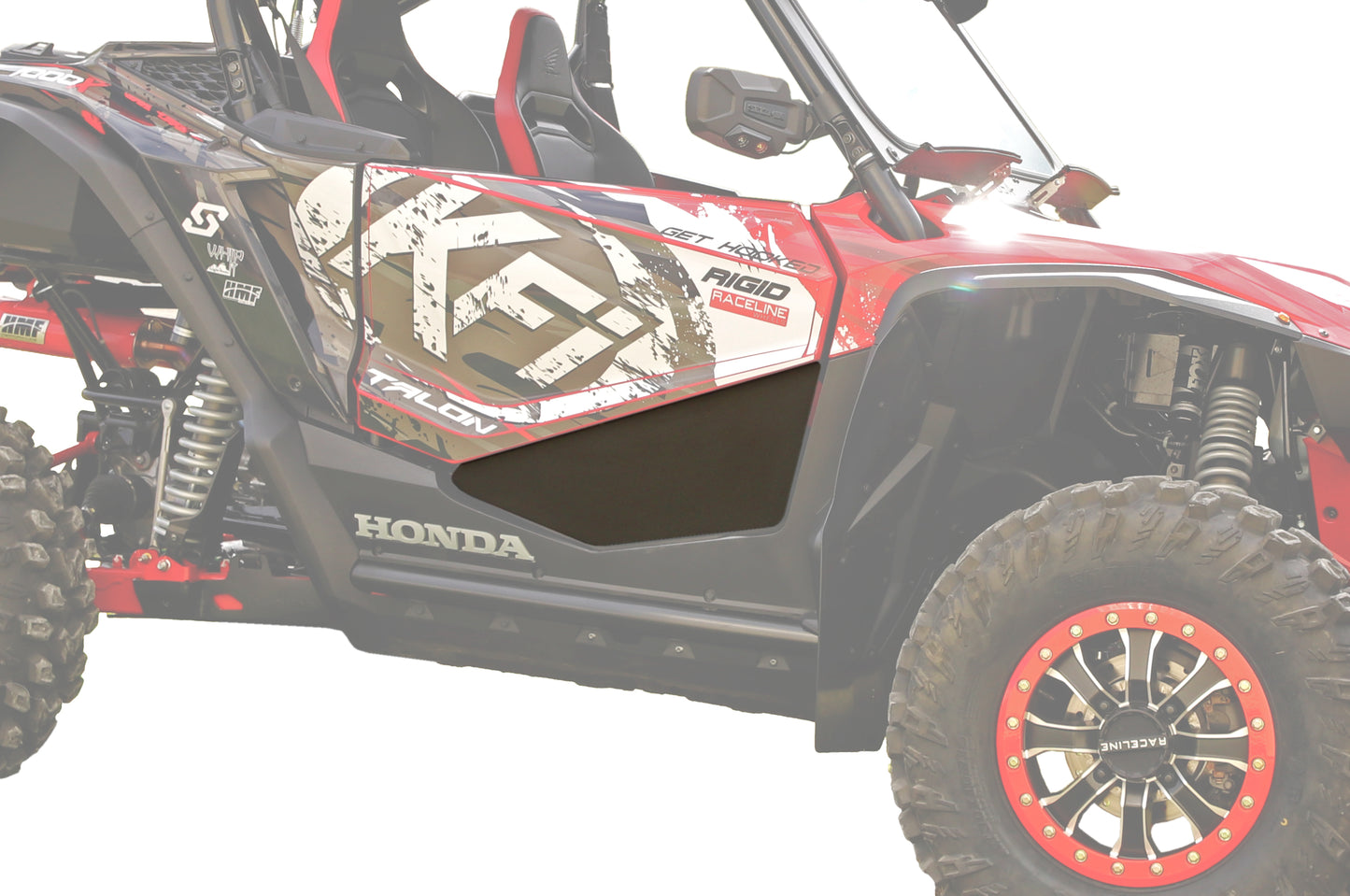 KFI Lower Door Panel Kit for Honda Talon 1000 Series – Durable Aluminum Body with Black Powder Coating