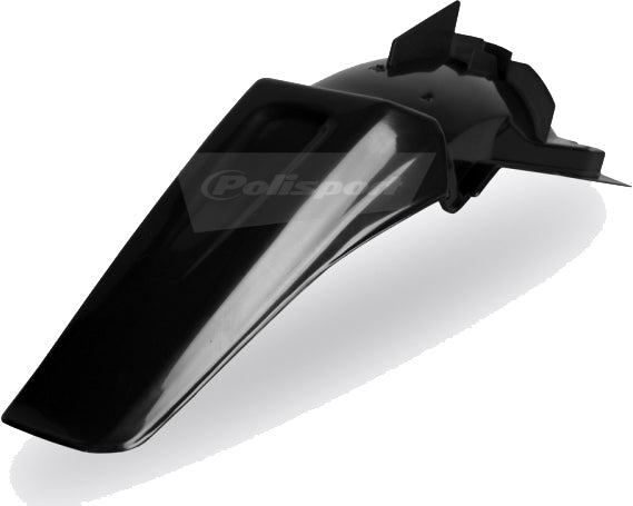 POLISPORT Rear Fender for Kawasaki KX250 and KX125 – Black Offroad Motorcycle Body Accessory Part 8595100003