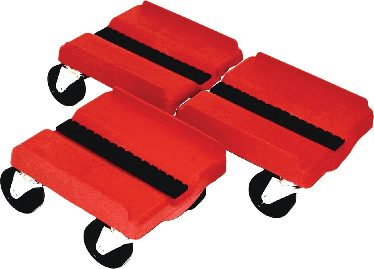 SuperCaddy SS RED 3-Piece Dolly Set for Snow Equipment with High Impact Plastic Frame