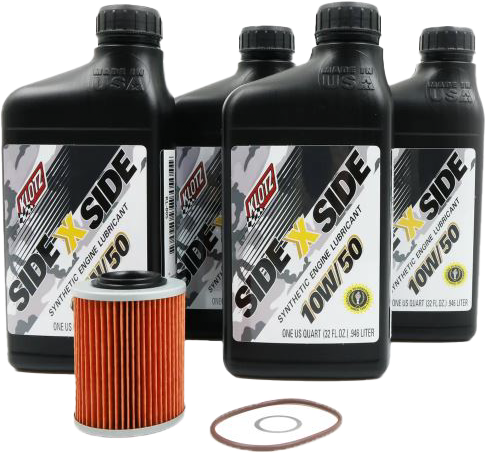 Klotz Sidexside Oil Change Kit 10W50 with Oil Filter for Can-Am Maverick X3 Models