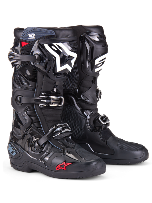 Alpinestars Tech 10 Enduro Boots Black US 11 – High-Protection Offroad Footwear