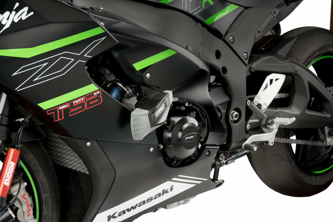 PUIG Frame Sliders Pro 2.0 Black for Kawasaki - Protect Your Bike
