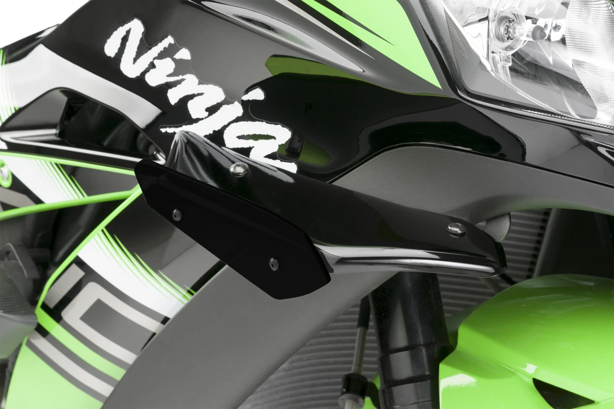 PUIG Sport Side Spoilers Black for Kawasaki - Part Number 9882N