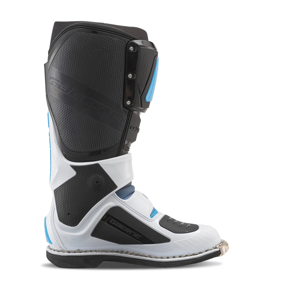 Gaerne SG-12 Offroad Motorcycle Boots Size 9 – Black, White & Carolina Blue