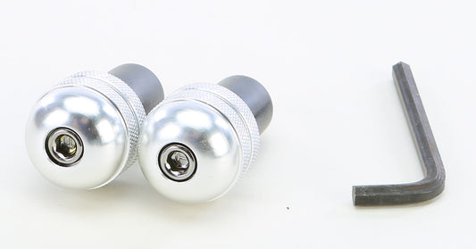 EMGO Aluminum Bar Ends Silver for 7/8-inch Steel Handlebars