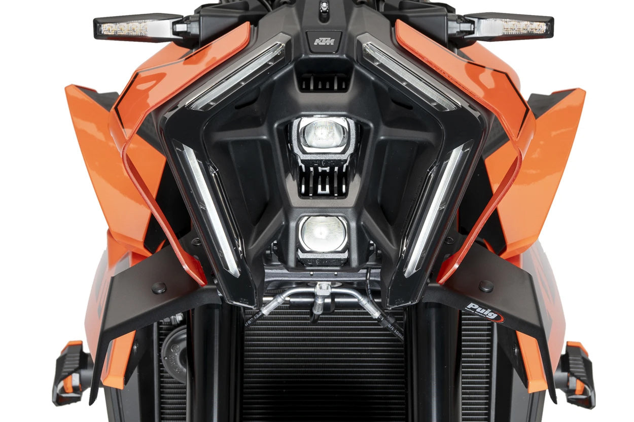 PUIG Downforce Front Spoiler for KTM - Matte Black, Part 22178J