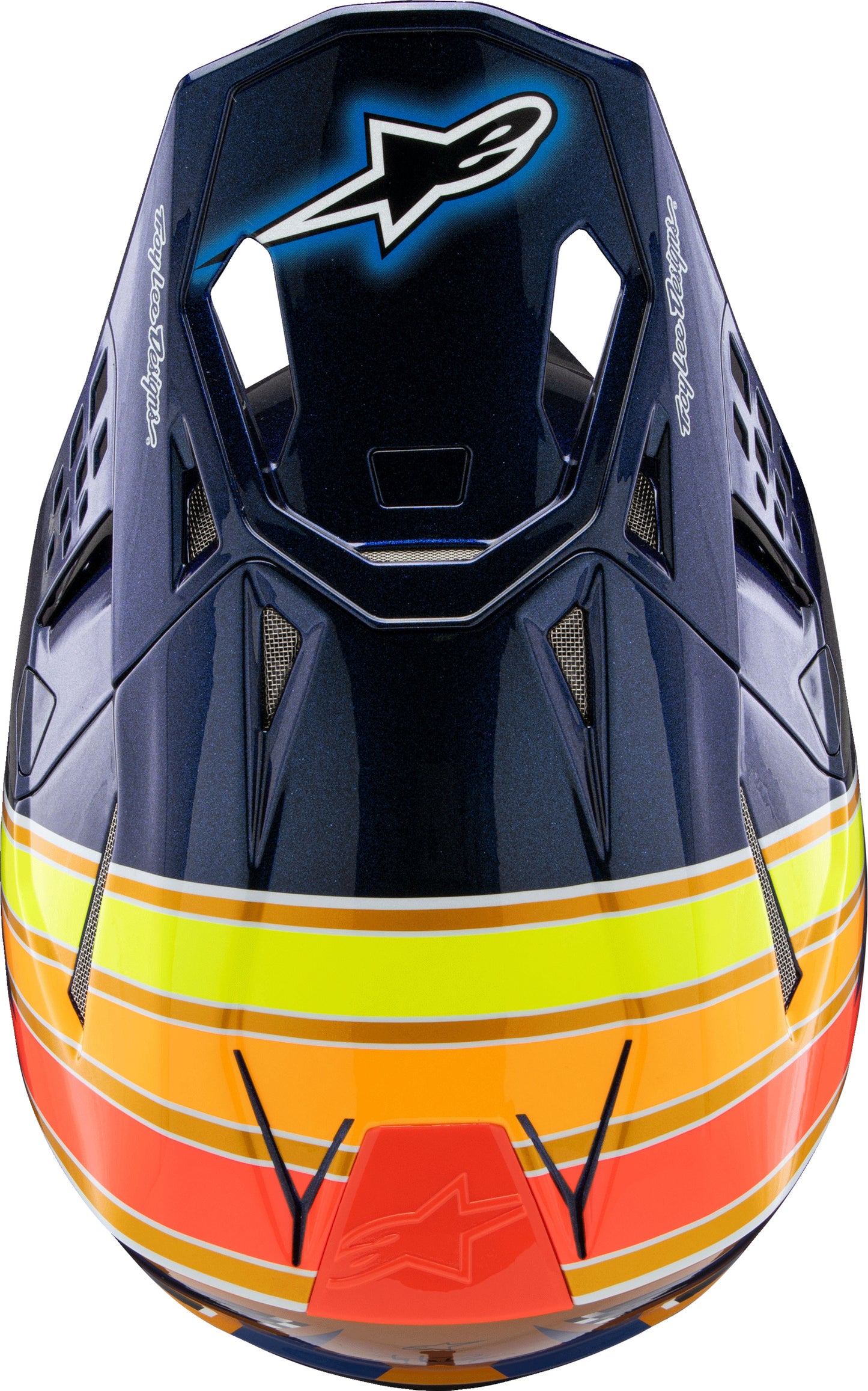 Alpinestars Supertech M10 TLD Edition Off-Road Helmet - X-Small Dark Blue/Orange/Yellow Fluo/Red