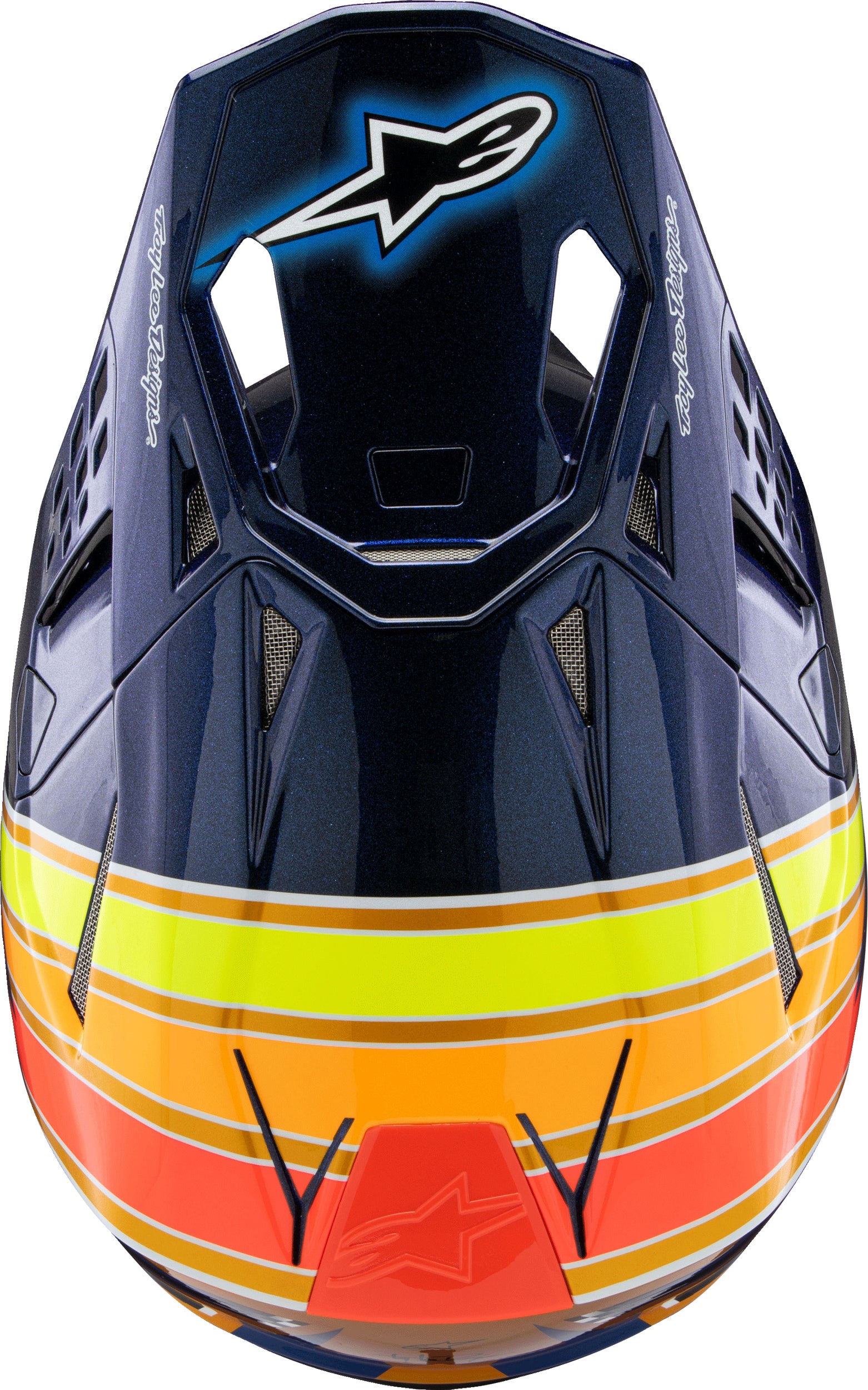Alpinestars Supertech M10 TLD Edition Off-Road Helmet – 2X-Large Dark Blue, Orange, Yellow Fluorescent, Red